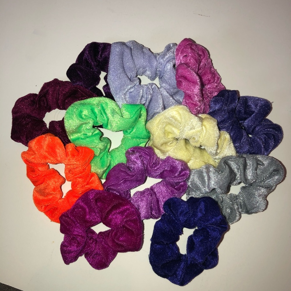 assorted velvet scrunchies
